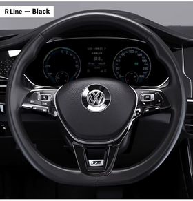 R Line Rline Logo Car Steering Wheel Trim ABS Plating Stickers Accessories For Volkswagen GTI Polo Golf Scirocco Jetta Tiguan