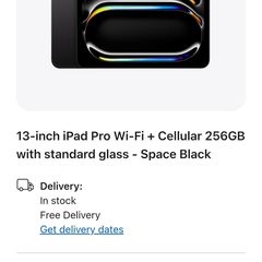 iPad Pro M5 13" Wifi + Cellular 256GB with box