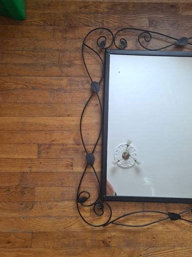 large metal frame mirror