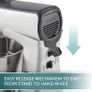 Classic Combo Stand and Hand Mixer | Electric Hand Whisk and Stand Food Mixer | 3.7 Litre Stainless Steel Bowl | Swivel Control, Whisk, Dough Hooks and Beaters (FREE POSTAGE) Image 3