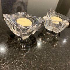 Villeroy and Boch wave  pair of candle holders