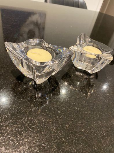Villeroy and Boch wave  pair of candle holders