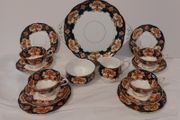 Fabulous Vintage Collectable Royal Albert Bone China Teaset for Four in the Stunning Pattern, Heirloom, Imari Style in Indigo Blue, Rust and Gilt, Mint/ Cabinet Condition
