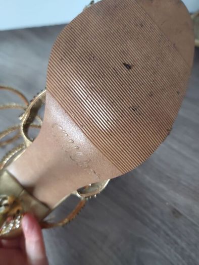 gold snake heels size 2-2,5 worn twice