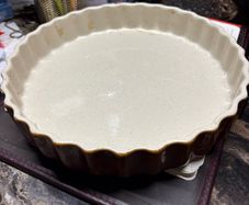 Vintage Simpsons Oven-to-Table Cookware Pie Dish - English Brown Ceramic Fluted Tart Baking Dish, Made in England Stoneware Bakeware, 1970s
