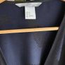 HM satin black and blue bird print wrap dress S Image 9