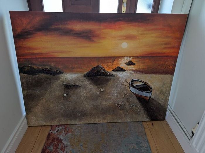 Large water scene canvas