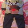 Christmas tracksuit two piece top and bottoms Image 2