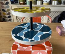 Orla kiely cake stand