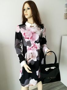 Ted Baker dress with collar, size 14 with bag