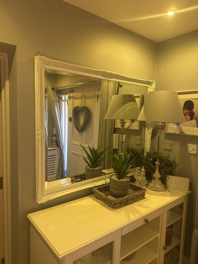 Stunning white mirror