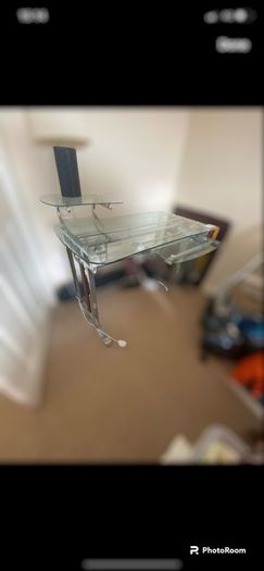 glass desk