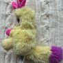 Bush Baby World PLUSH Yellow & floral Moveable Eyes 2018 about 6" Used Glue on the tail Please look at the pictures Image 3