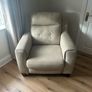 Electric recliner armchair, real leather Image 3
