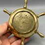 Vintage Brass Ship Wheel Ashtray 1960s Heavy Brass Ashtray Nautical Maritime Image 6