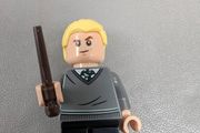 LEGO Harry Potter Draco Malfoy Mini Figure (Grey Sweater) as Child with Wands