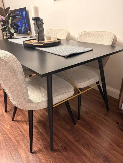 Barcelona Dining Table Black & Copper