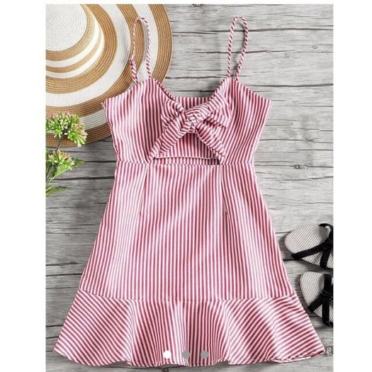 Zara mini dress red and white stripe Size 12