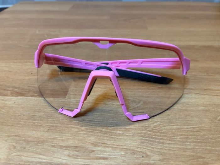 100percent Pink Cycling Sunglasses with 3 Interchangeable Lenses