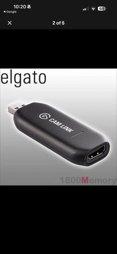 Elgato Cam Link 4K Compact HDMI USB 3 Capture Live Stream Record CamLink Black