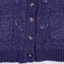Sarah Dunnway Purple Sequin Embellished Floral Knit Boucle Cardigan Size M Image 4
