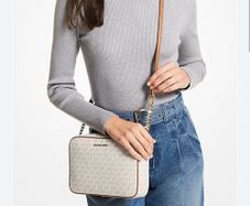 Michael Kors Jet Set Large Logo Crossbody Bag - Vanilla - BNWT RRP 295