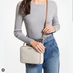 Michael Kors Jet Set Large Logo Crossbody Bag - Vanilla - BNWT RRP 295