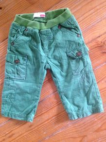 Name It Green Lined Trousers Age 9-12 months