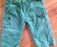 Name It Green Lined Trousers Age 9-12 months