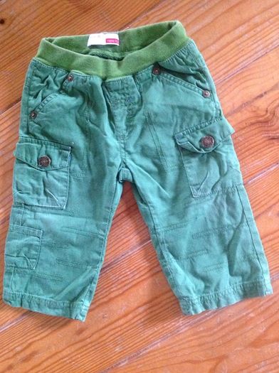 Name It Green Lined Trousers Age 9-12 months