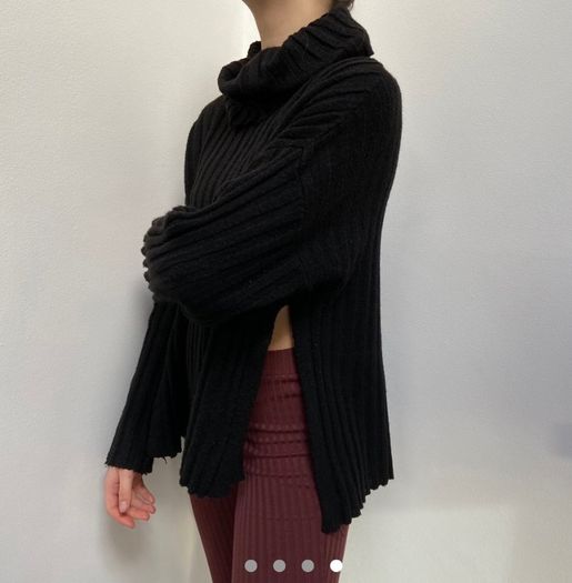 Black roll neck knit jumper