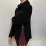 Black roll neck knit jumper Image 4