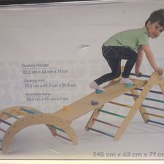 wooden climbing frame