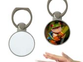 Personalised Round phone ring holder - Silver