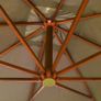 Hanging Parasol with Pole Taupe 3x3 m Solid Fir Wood Image 4