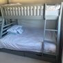 Grey Double and single bunk bed with two large storage drawers Image 3