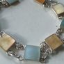 Mother of Pearl Sterling Silver Bracelet and Earrings Matching Set Image 9