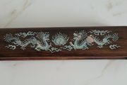 Vintage mother of pearl inlaid chopsticks box set