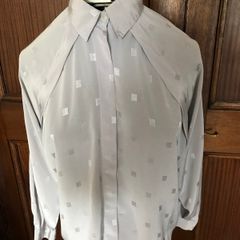 Grey Long Sleeve Blouse - Size 12