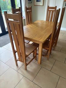 Spalted beech table and chairs must go