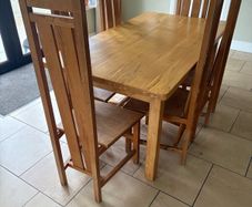 Spalted beech table and chairs must go