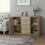 Sideboard Sonoma Oak 120x35,5x75 cm Chipboard Image 2