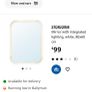 Mirror with integrated lighting, white, 60x80 cms Image 2