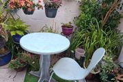 Small painted wooden Table and Chair