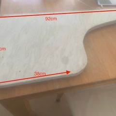 Corner Shelf with curve White Grey