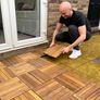 CLICK-DECK Hardwood Decking Tiles | Patio, Balcony, Concrete, Hot Tub Deck Tiles | 30x30cm Square Image 2