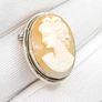 Lady Cameo Silver Brooch-Pendant Image 6