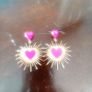 Gold sun burst earrings Image 2