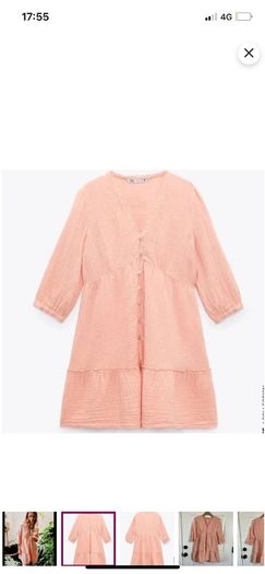 Zara peach dress size 10