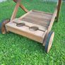 Wooden garden drinks trolley with removable tray Image 3